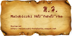 Malobiczki Hófehérke névjegykártya